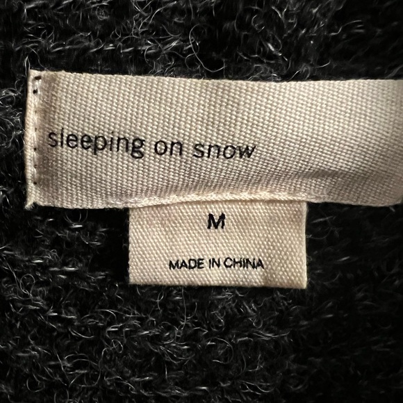 Sleeping in Snow, charcoal, gray oversize cocoon, cardigans sweater, medium - Picture 4 of 6